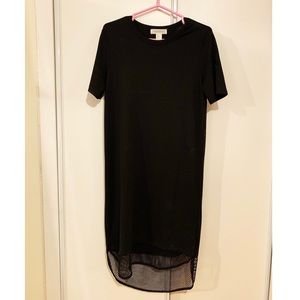 Forever 21 midi black mesh dress